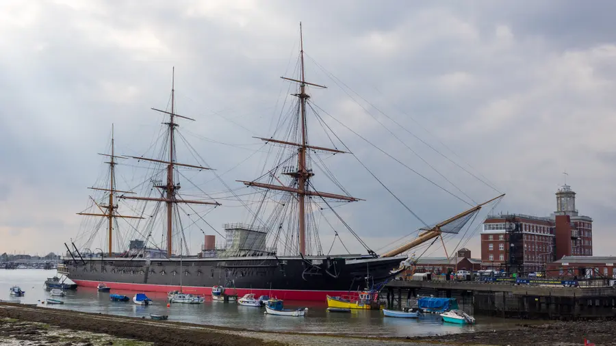 HMS Warrior moored at Portsmouth Historic Dockyard